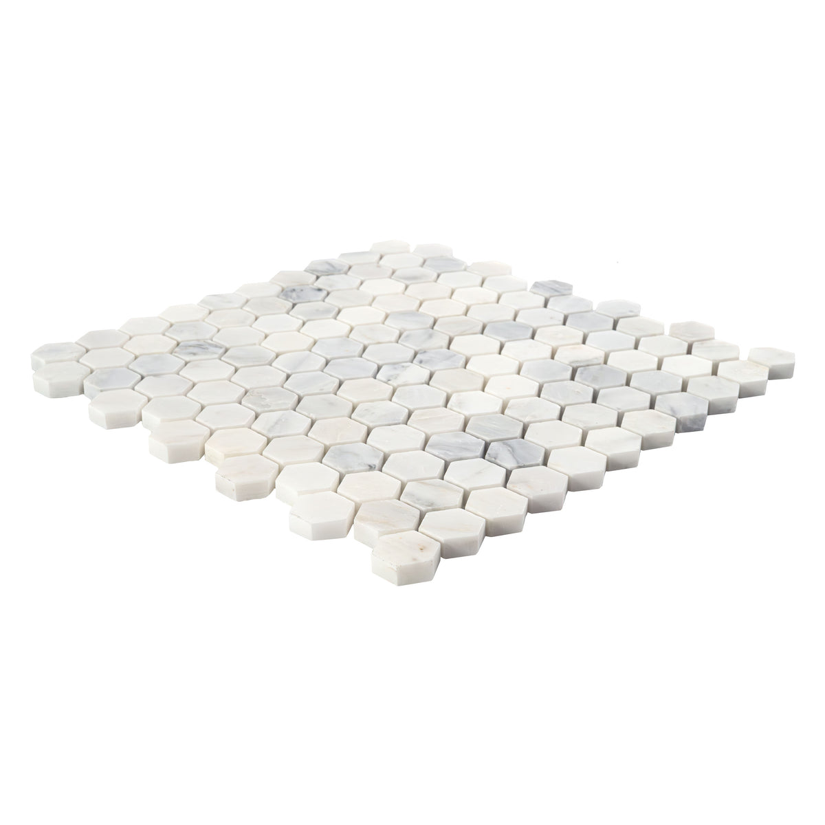 MSI Arabescato Carrara 1 in. Hexagon Honed Marble Mosaic Tile