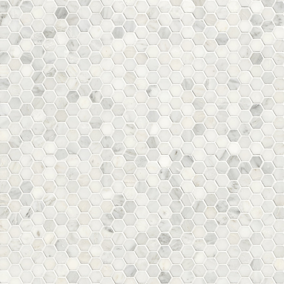 MSI Arabescato Carrara 1 in. Hexagon Honed Marble Mosaic Tile