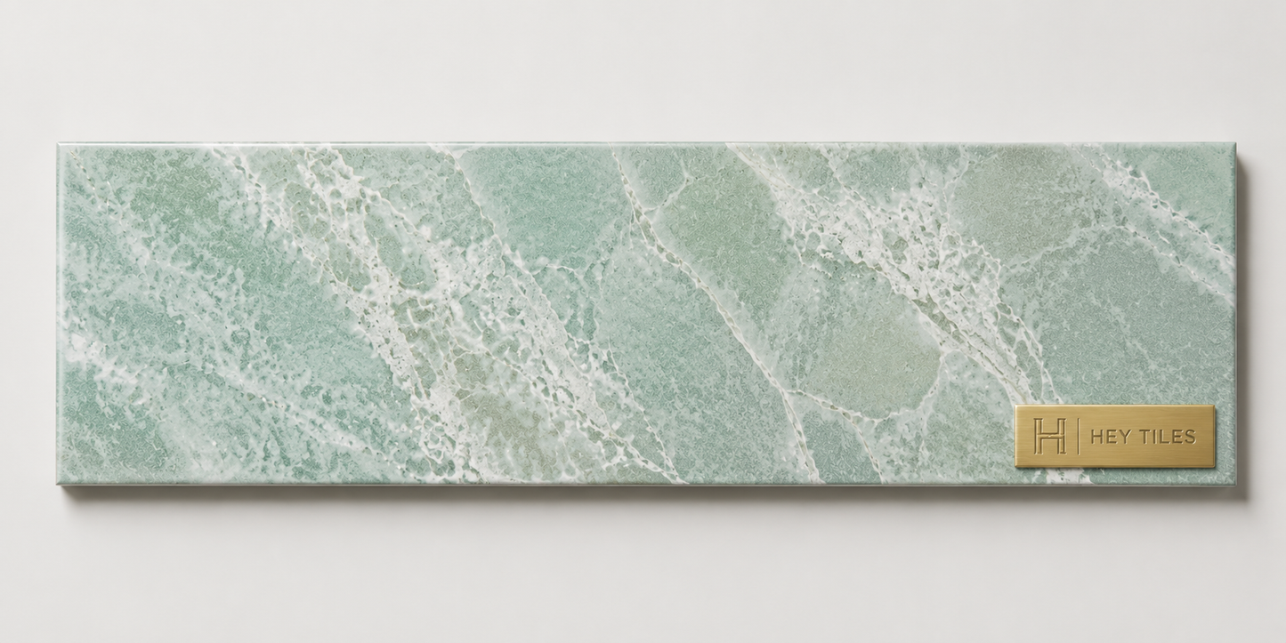 4x12 Ming Green Classico Marble Tile, 3/8
