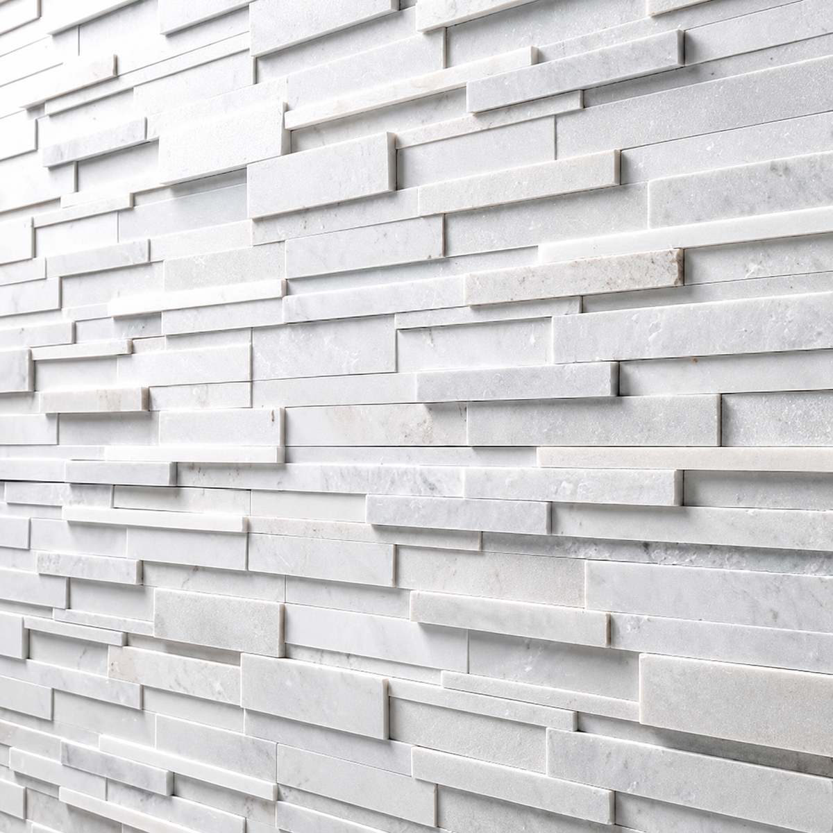MSI Arctic White 3D Honed 6" x 24" Marble Ledger Panel