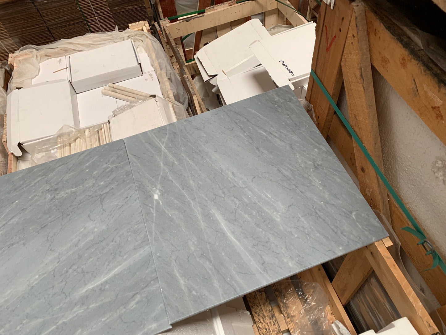 12x12 Bardiglio Imperiale Premium Italian Gray Marble Tile, 3/8 - Hey Tiles