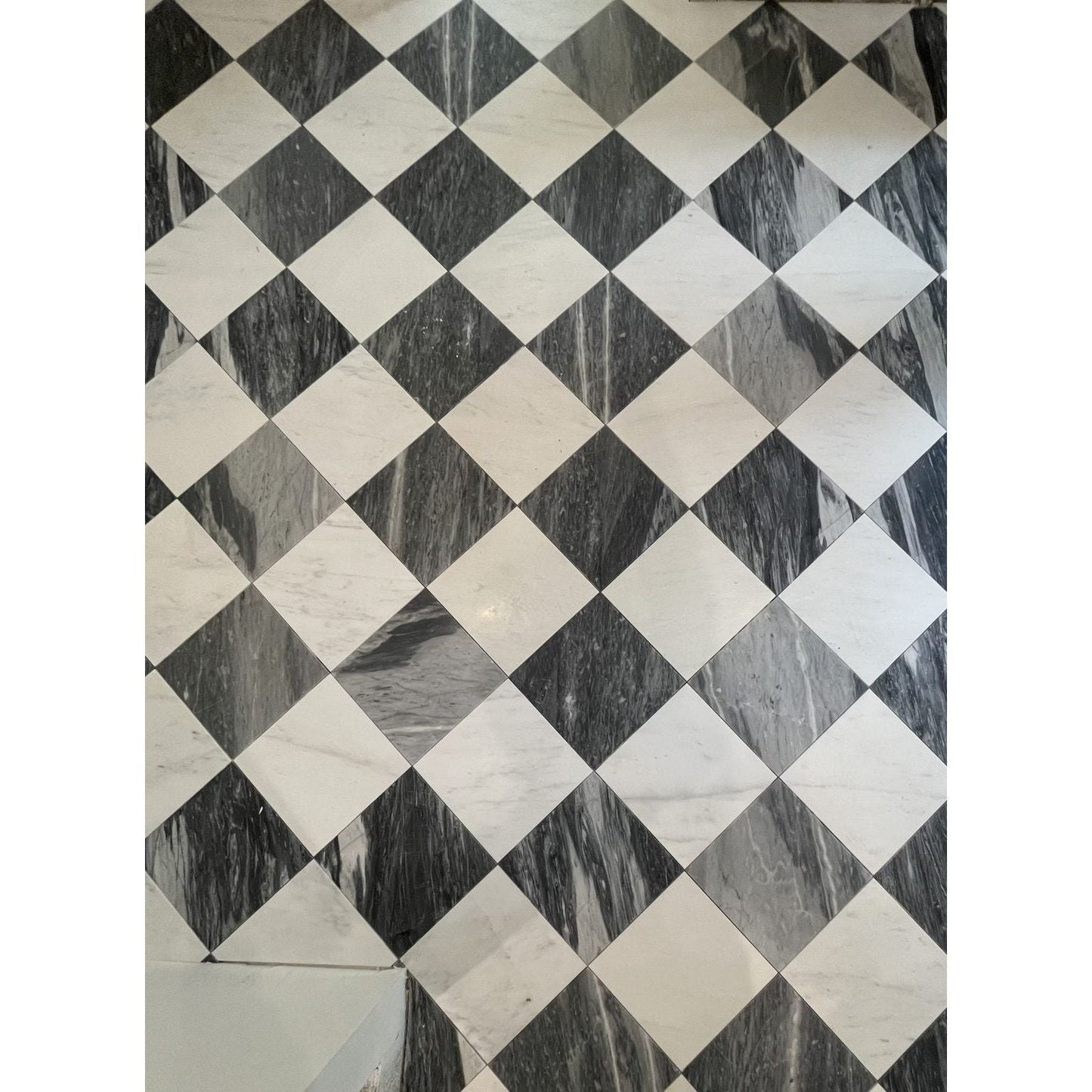 12x12 Bardiglio Italian Gray Marble, 3/8 - Hey Tiles