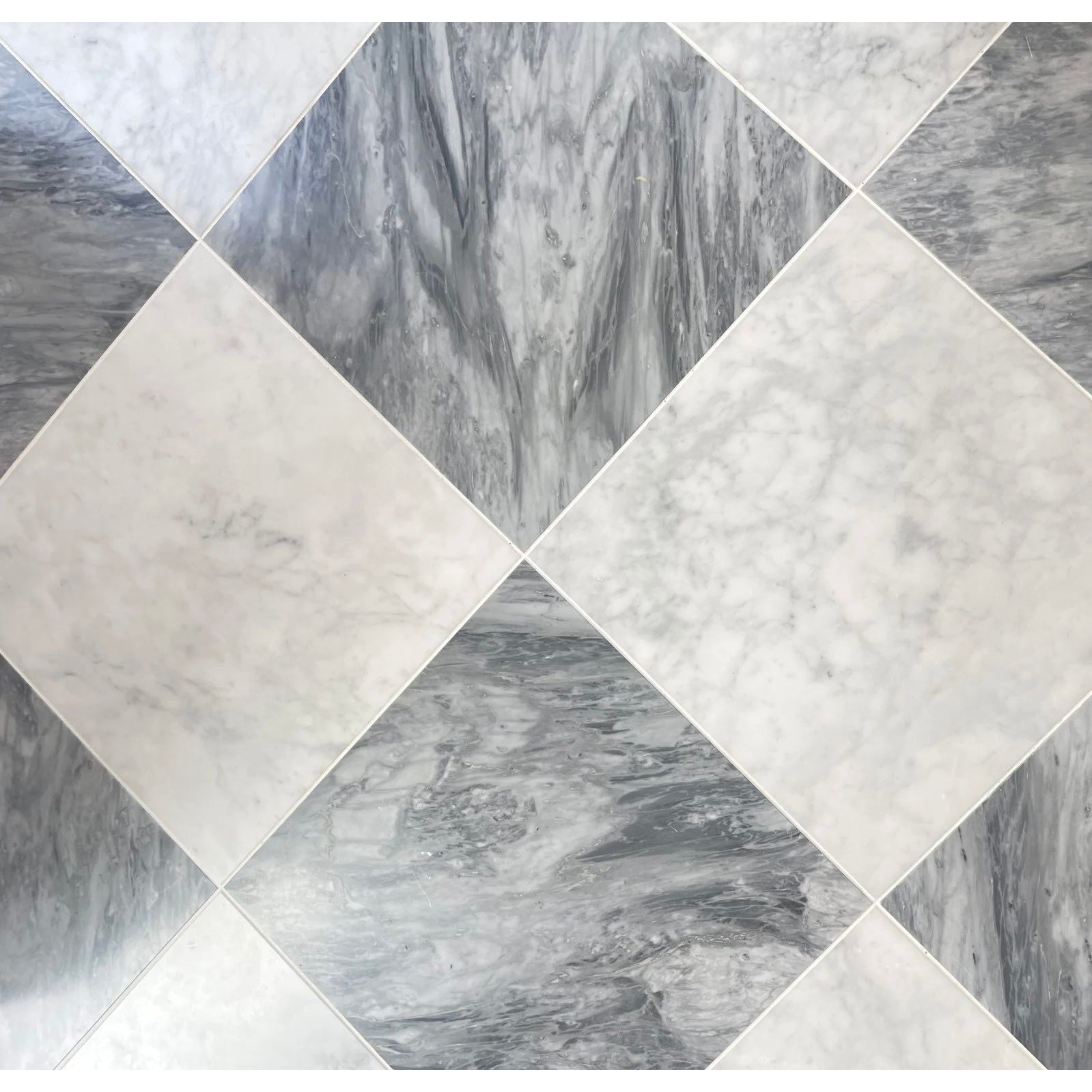 12x12 Bardiglio Italian Gray Marble, 3/8 - Hey Tiles