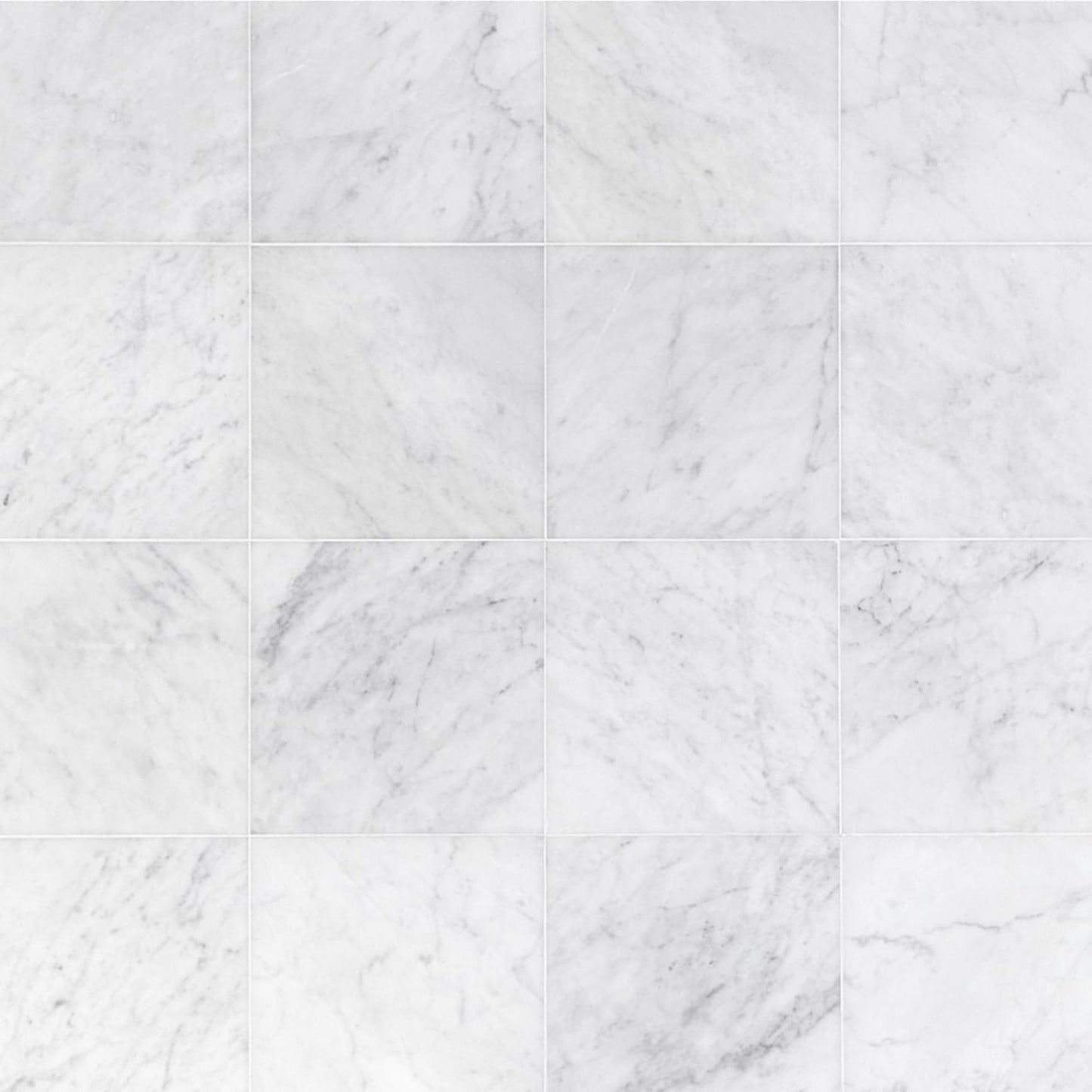 12x12 Carrara White Marble from Italy, 3/8 - Hey Tiles