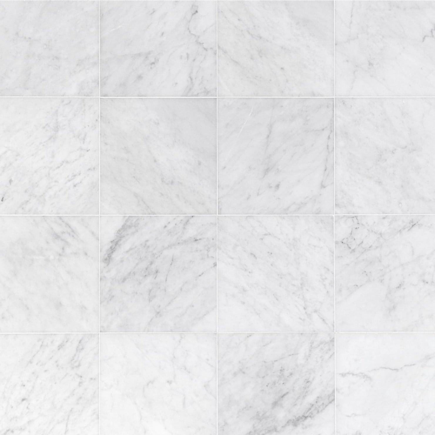 12x12 Carrara White Marble from Italy, 3/8 - Hey Tiles