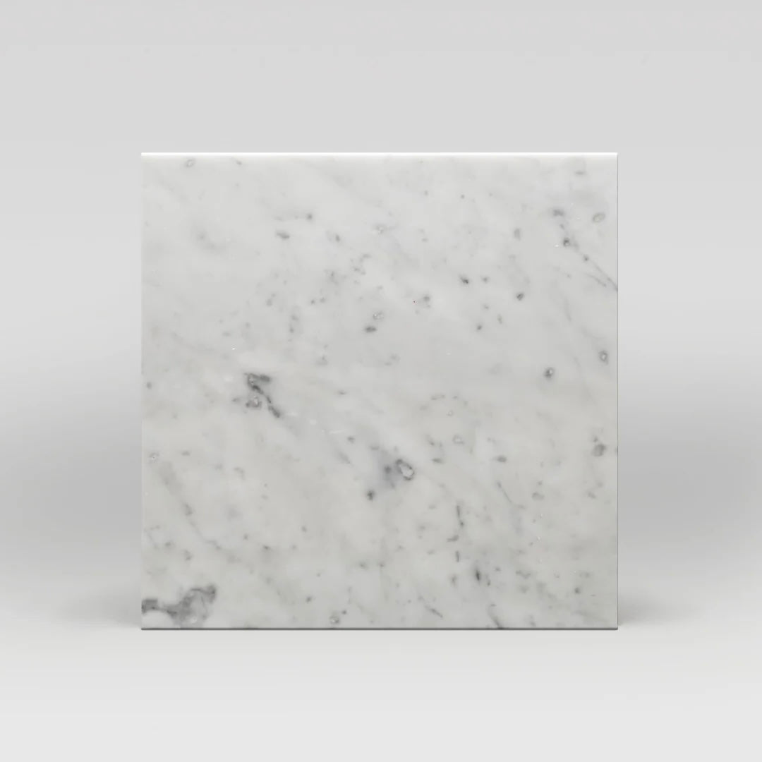 12x12 Carrara White Marble from Italy, 3/8 - Hey Tiles