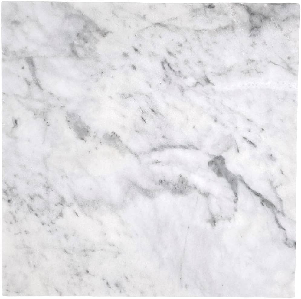 12x12 Carrara White Marble from Italy, 3/8 - Hey Tiles