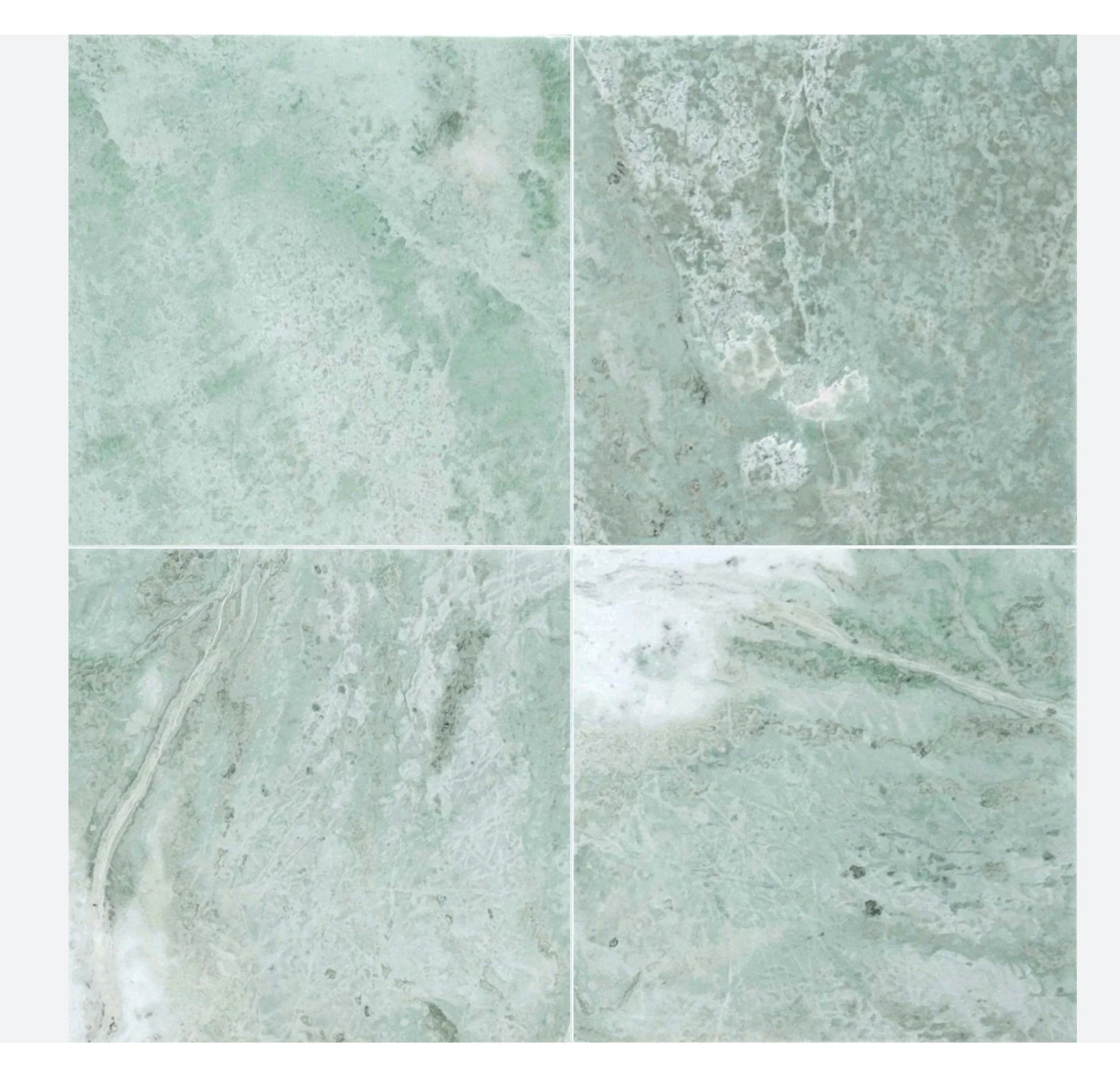 12x12 Ming Green ( Icelandic Green ) Marble, 3/8 - Hey Tiles