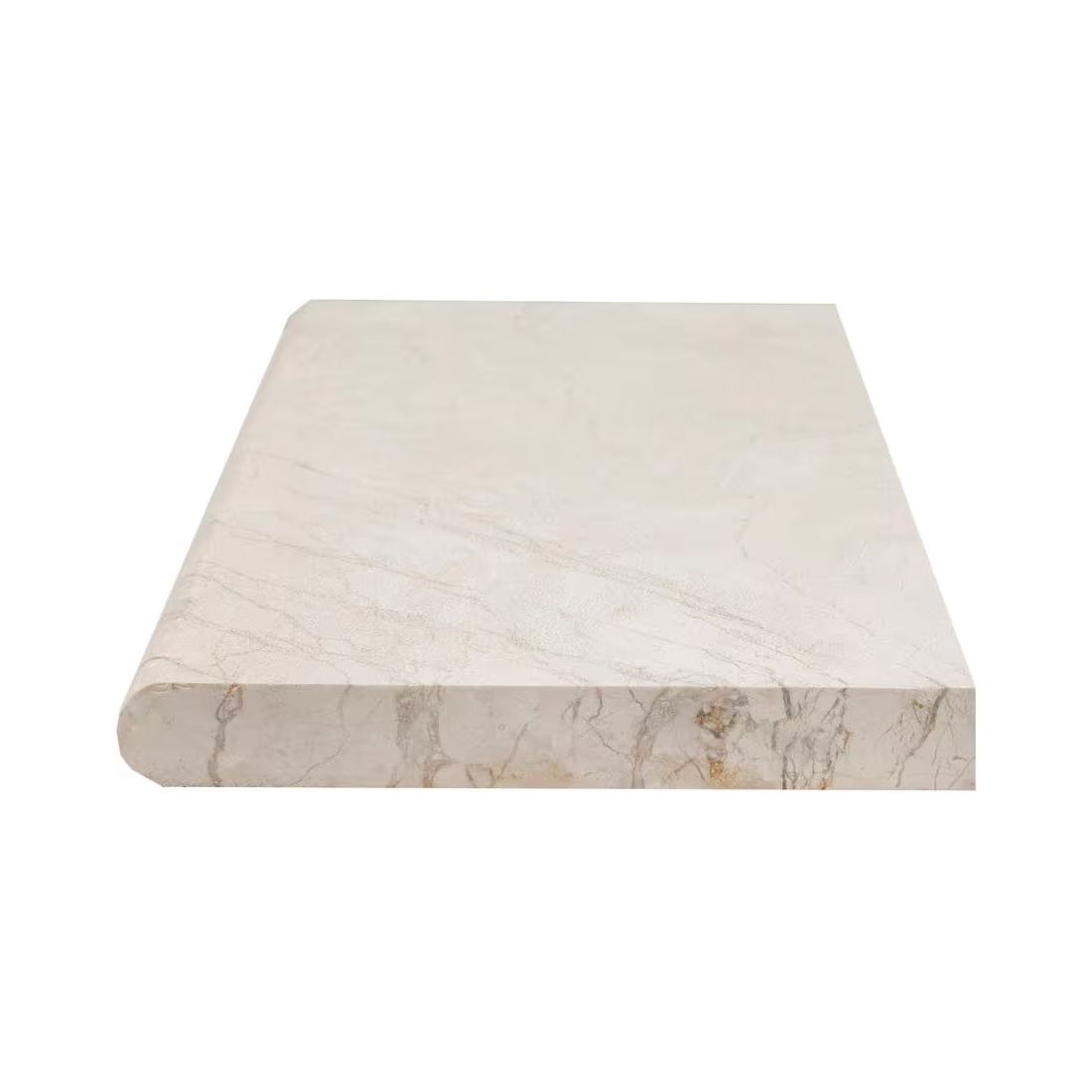 12x24 Aegean Pearl Tumbled Marble Pool Coping (2 sq. ft.) - Hey Tiles