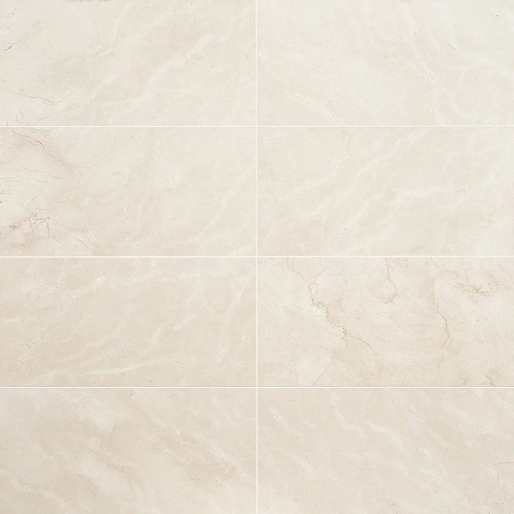 12x24 Crema Marfil Premium Marble Tile from Spain - Hey Tiles