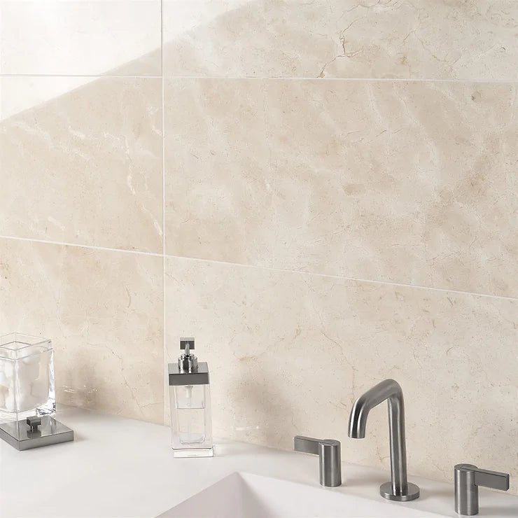 12x24 Crema Marfil Premium Marble Tile from Spain - Hey Tiles