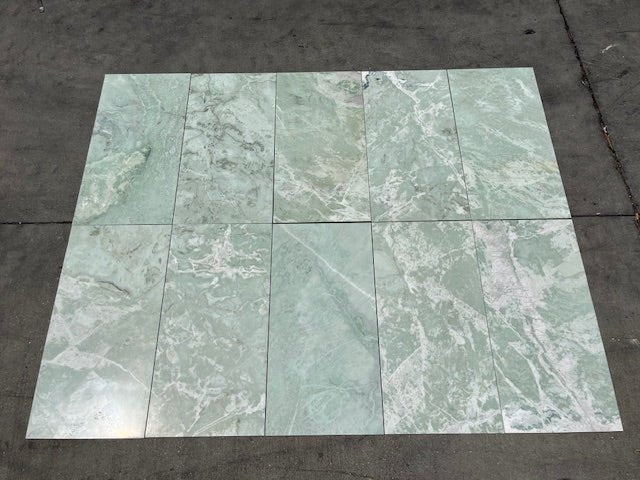 12x24 Ming Green Marble Tile - Hey Tiles