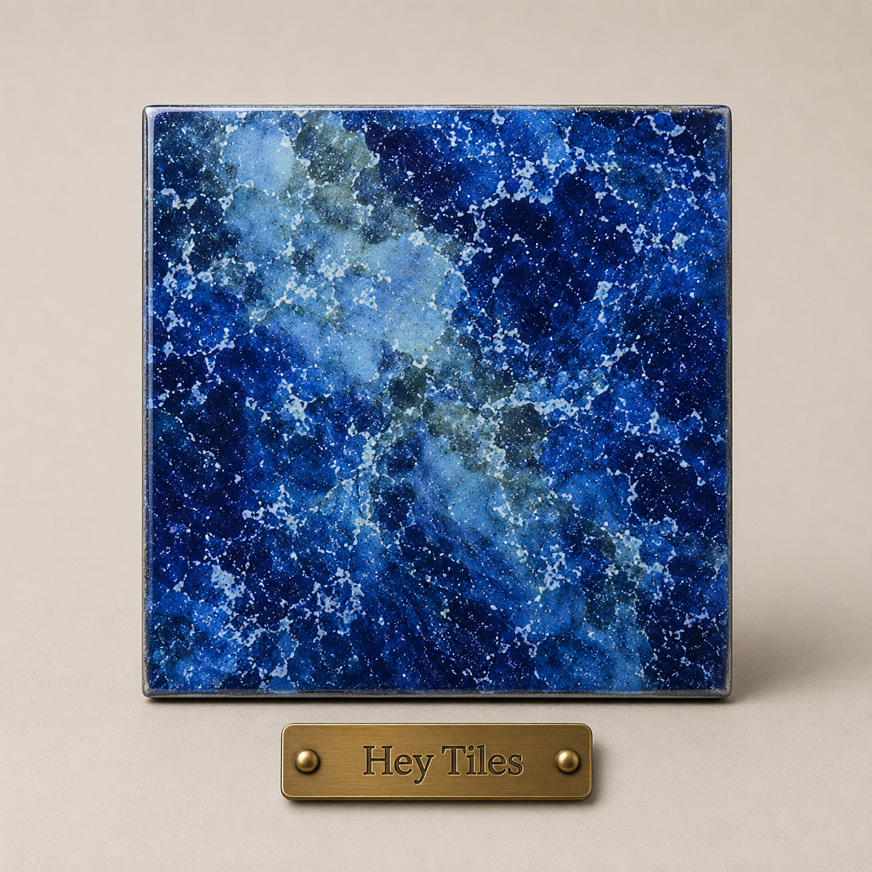 Fujiwa Lyra Series: 6" x 6" Hawaiian Blue Glazed Porcelain Pool Field Tile