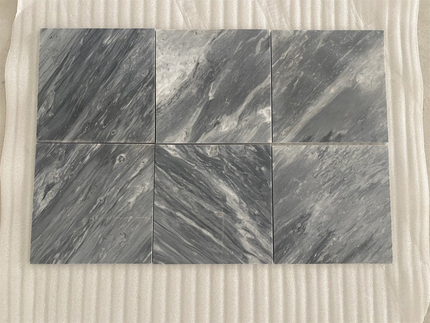 18x18 Bardiglio Nuvolato Italian Gray Marble Tile - Hey Tiles