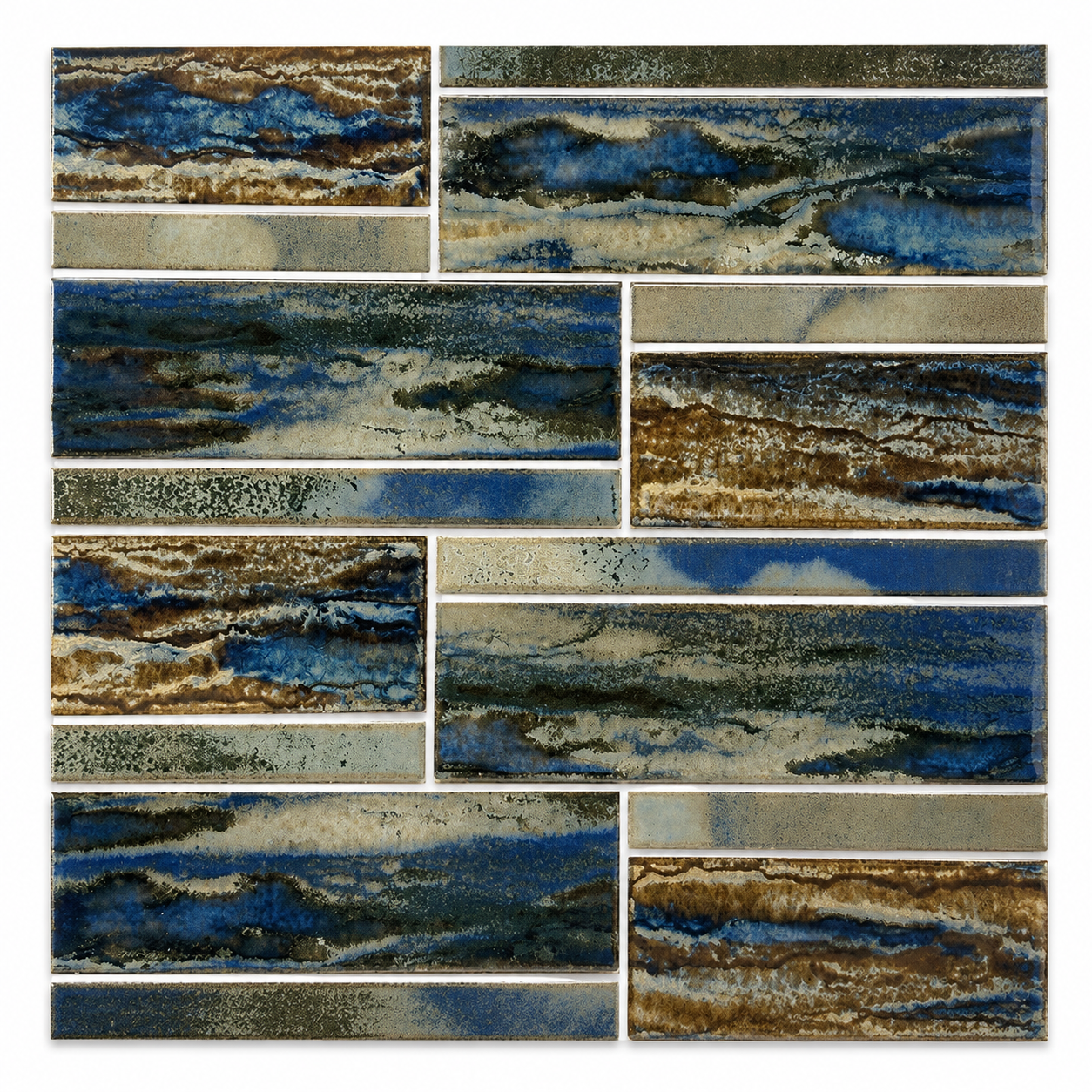 Fujiwa Omega Series: Aqua Terra Glossy Porcelain Pool Tile