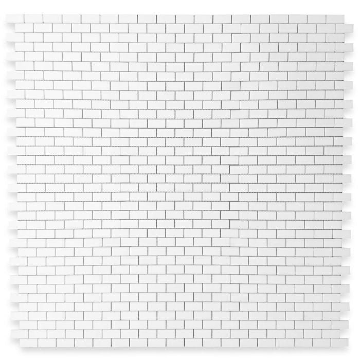 1x2 Thassos White Marble Brick Mosaic Tile - Hey Tiles