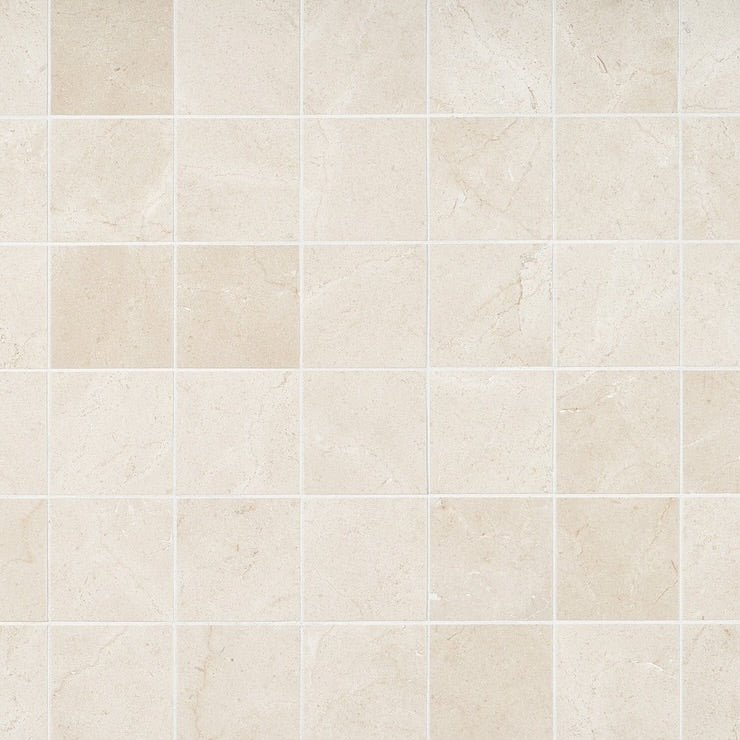 2" X 2" Crema Marfil Square Mosaic Tile - Hey Tiles