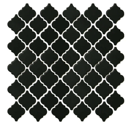 2" x 2" - Fujiwa Matte Black Lantern Porcelain Tile, Pool Rated - Hey Tiles