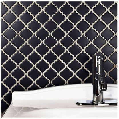 2" x 2" - Fujiwa Matte Black Lantern Porcelain Tile, Pool Rated - Hey Tiles