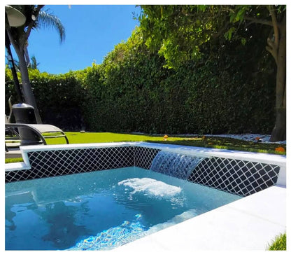 2" x 2" - Fujiwa Matte Black Lantern Porcelain Tile, Pool Rated - Hey Tiles