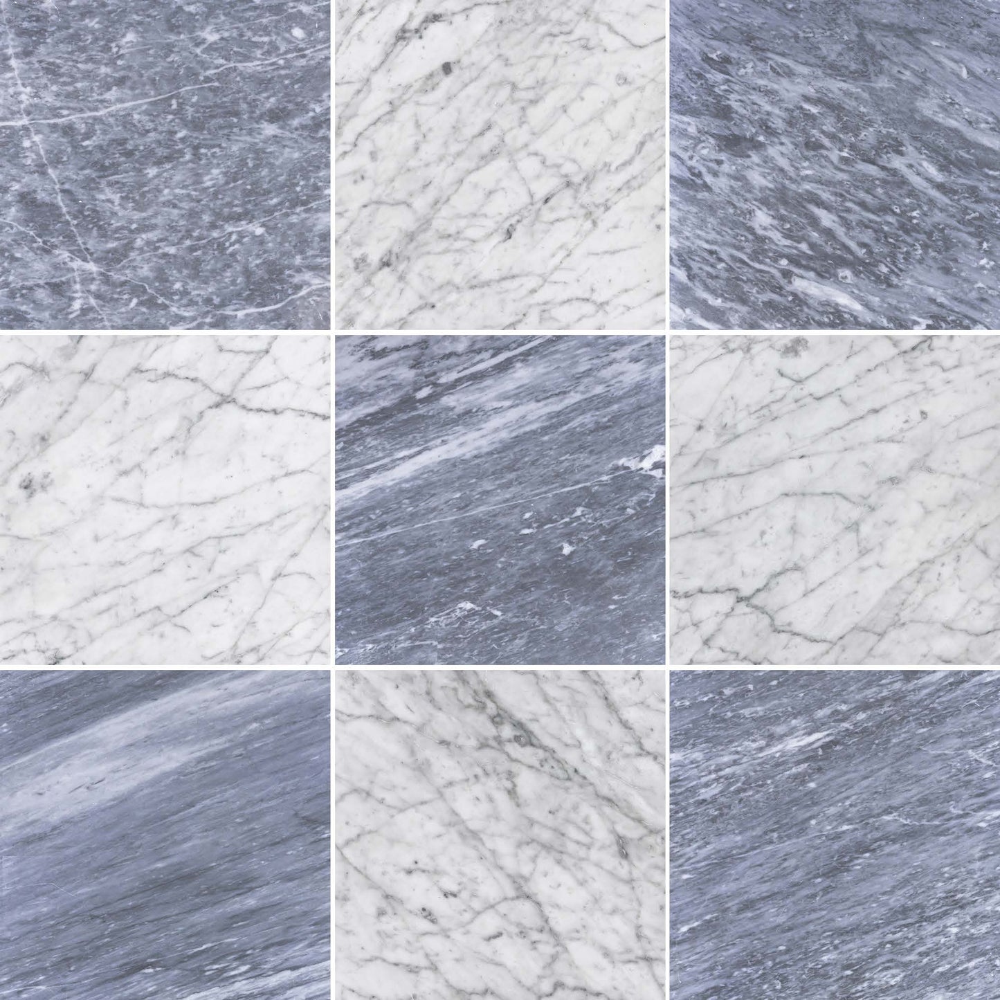 24x24 Bardiglio Italian Gray Marble - Hey Tiles