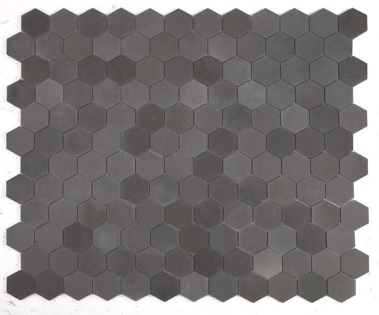 3“ Hexagon Basalt Mosaic Honed - Hey Tiles