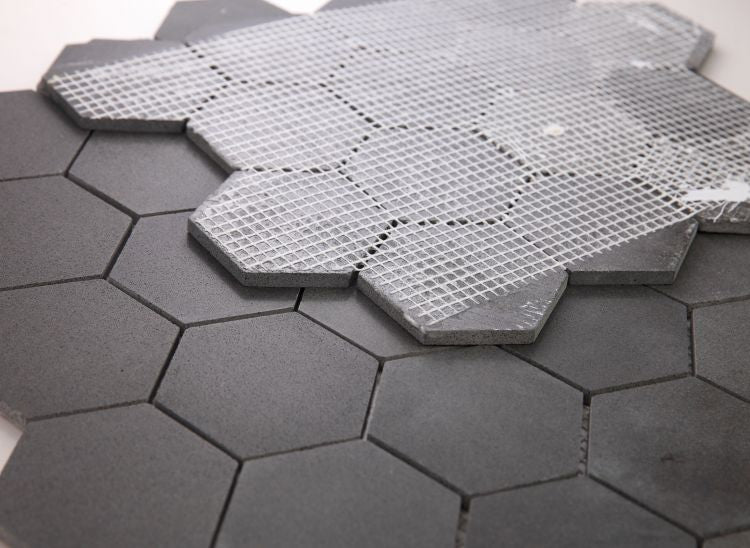 3“ Hexagon Basalt Mosaic Honed - Hey Tiles