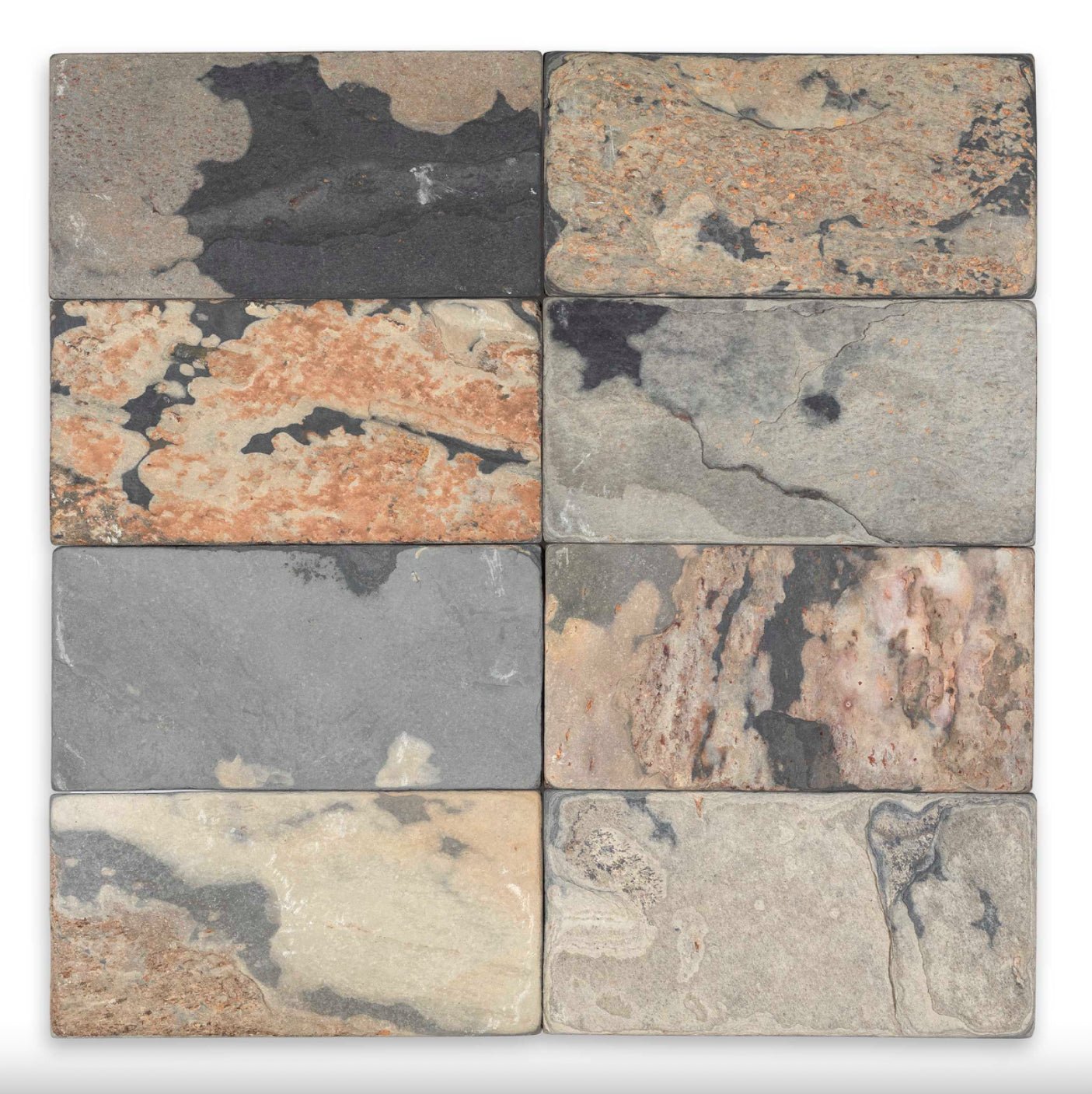 3 x 6 x 3/8 Indian Autumn Slate Tile Tumbled - Hey Tiles