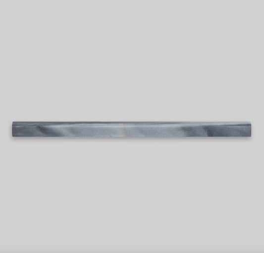 3/4”x12”, 3/4 Bardiglio Bullnose Liner Polished - Hey Tiles