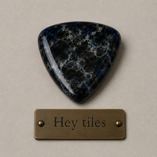 Fujiwa Lunar Series: 1" x 1" Midnight Glazed Porcelain Beak Outside Corner Tile