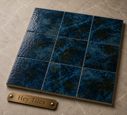 Fujiwa Saga Series: 6" x 6" Emerald Semi-Gloss Porcelain Pool Field Tile