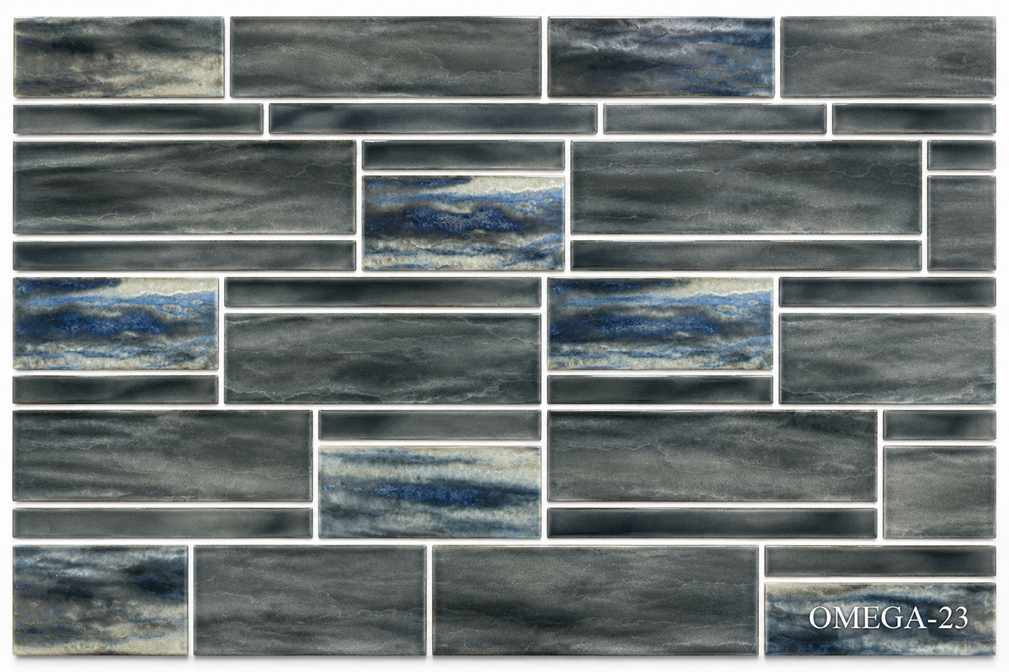 Fujiwa Omega Series: Moonlight Glossy Porcelain Pool Tile