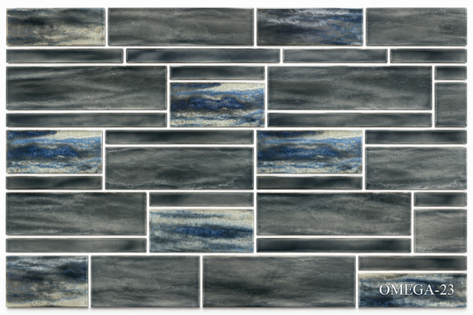 Fujiwa Omega Series: Moonlight Glossy Porcelain Pool Tile