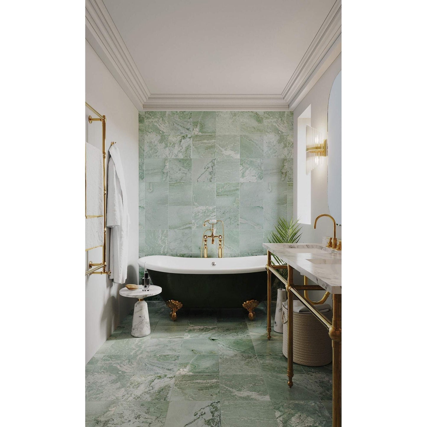 6" X 12" Ming Green Marble Tile - Hey Tiles