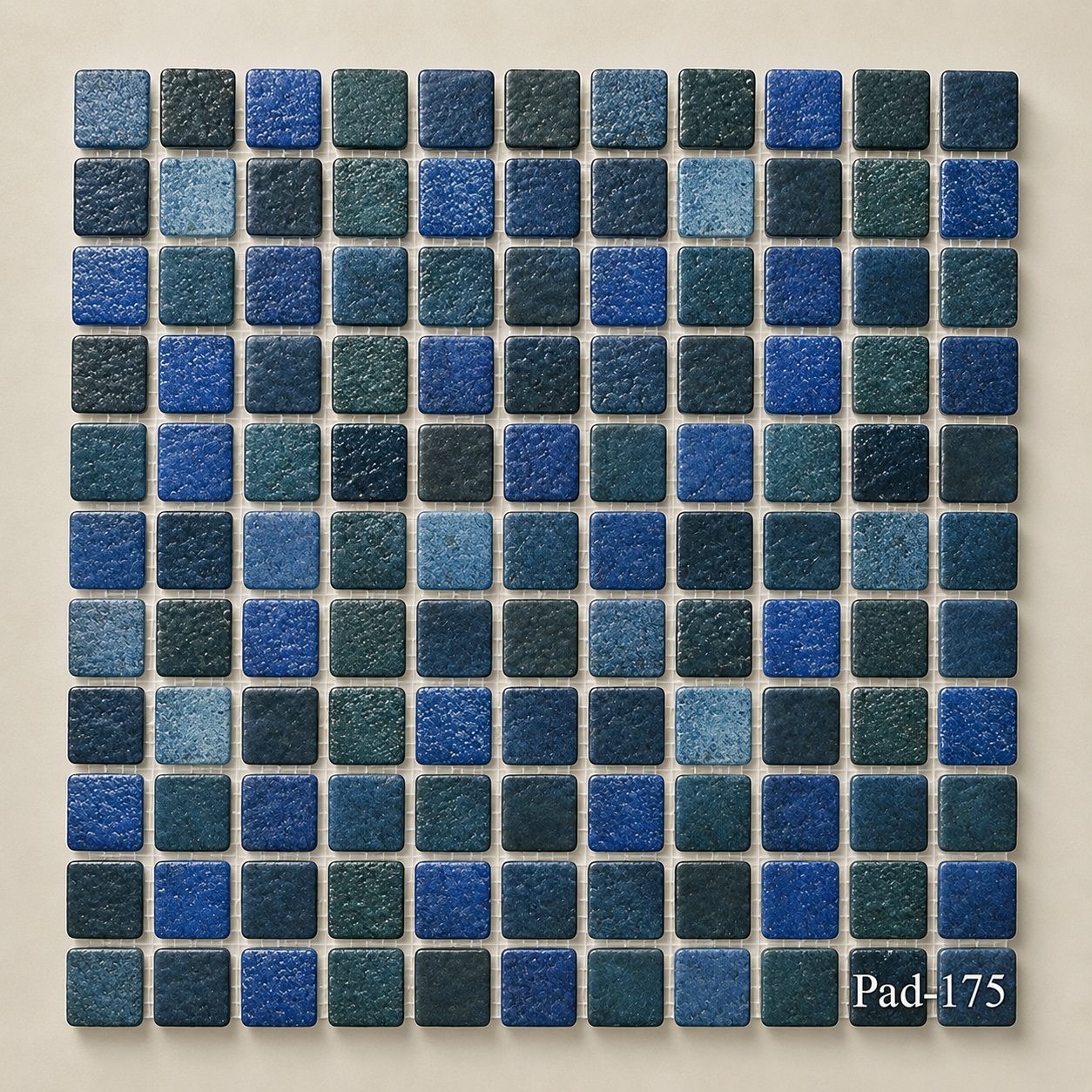 Fujiwa Pavo Series: 1" x 1" Jade Blue Porcelain Mosaic Pool Tile