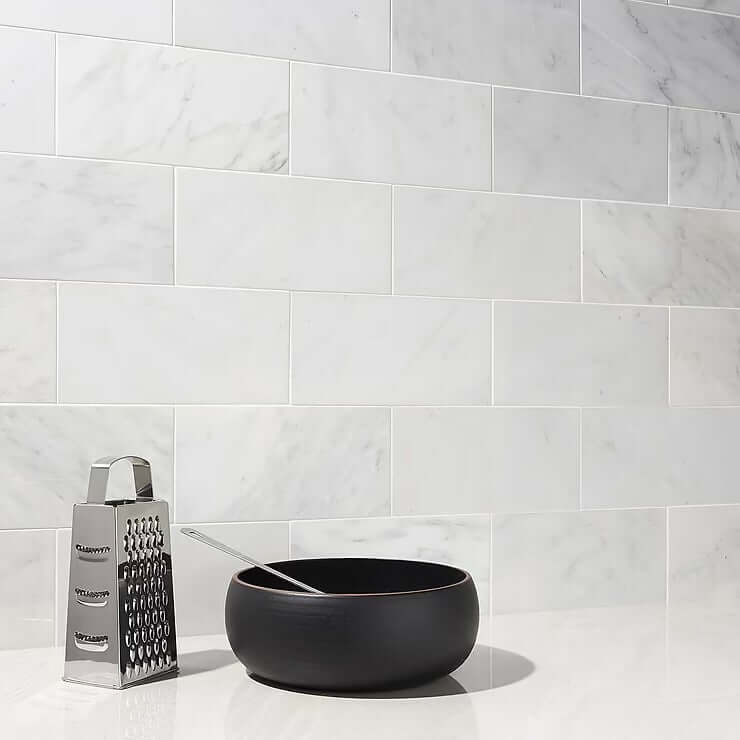 6x12 Asian Statuary White ( Oriental White ) Marble Subway Tile - Hey Tiles
