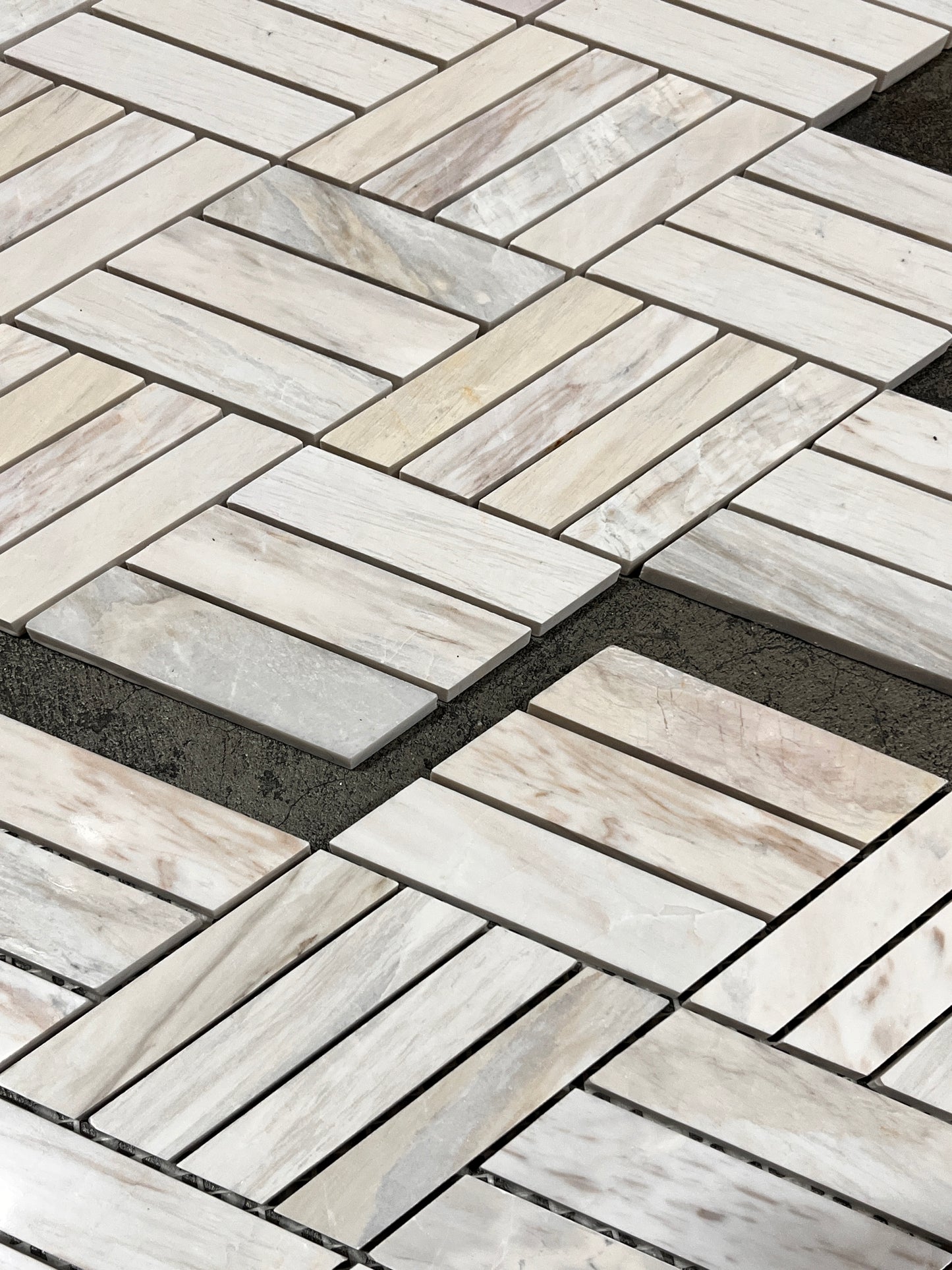 MSI Angora Rhombus 12.45 in.x10.83 in.x10 mm Polished Marble Mosaic