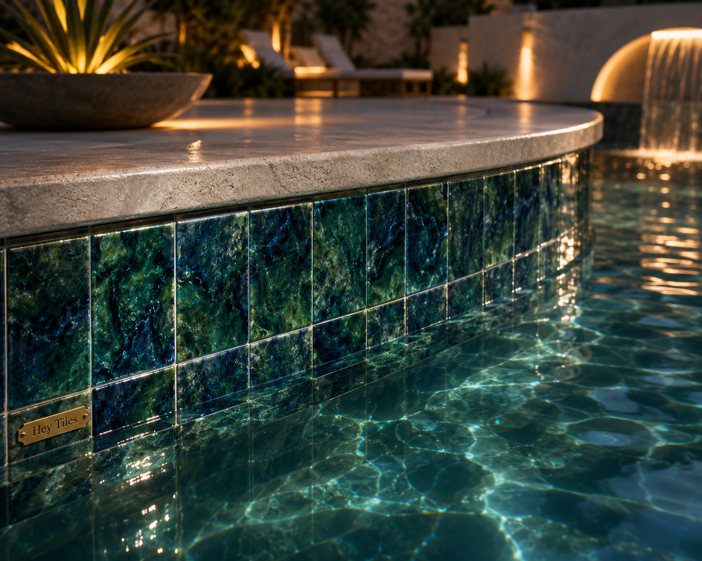 Fujiwa Lunar Series: 6" x 6" Emerald Glazed Porcelain Pool Field Tile