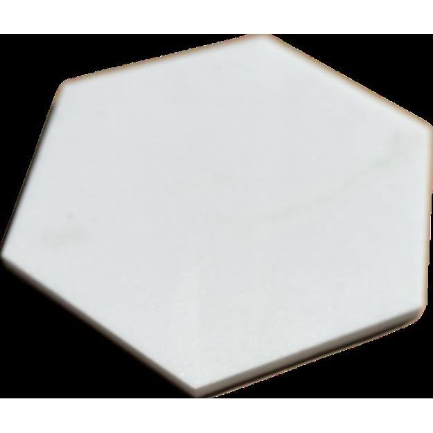 8" Thassos White Hexagon Tile - Hey Tiles