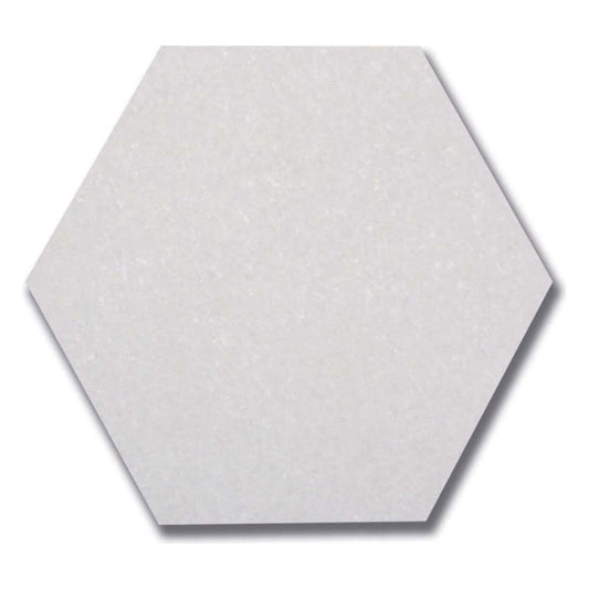 8" Thassos White Hexagon Tile - Hey Tiles