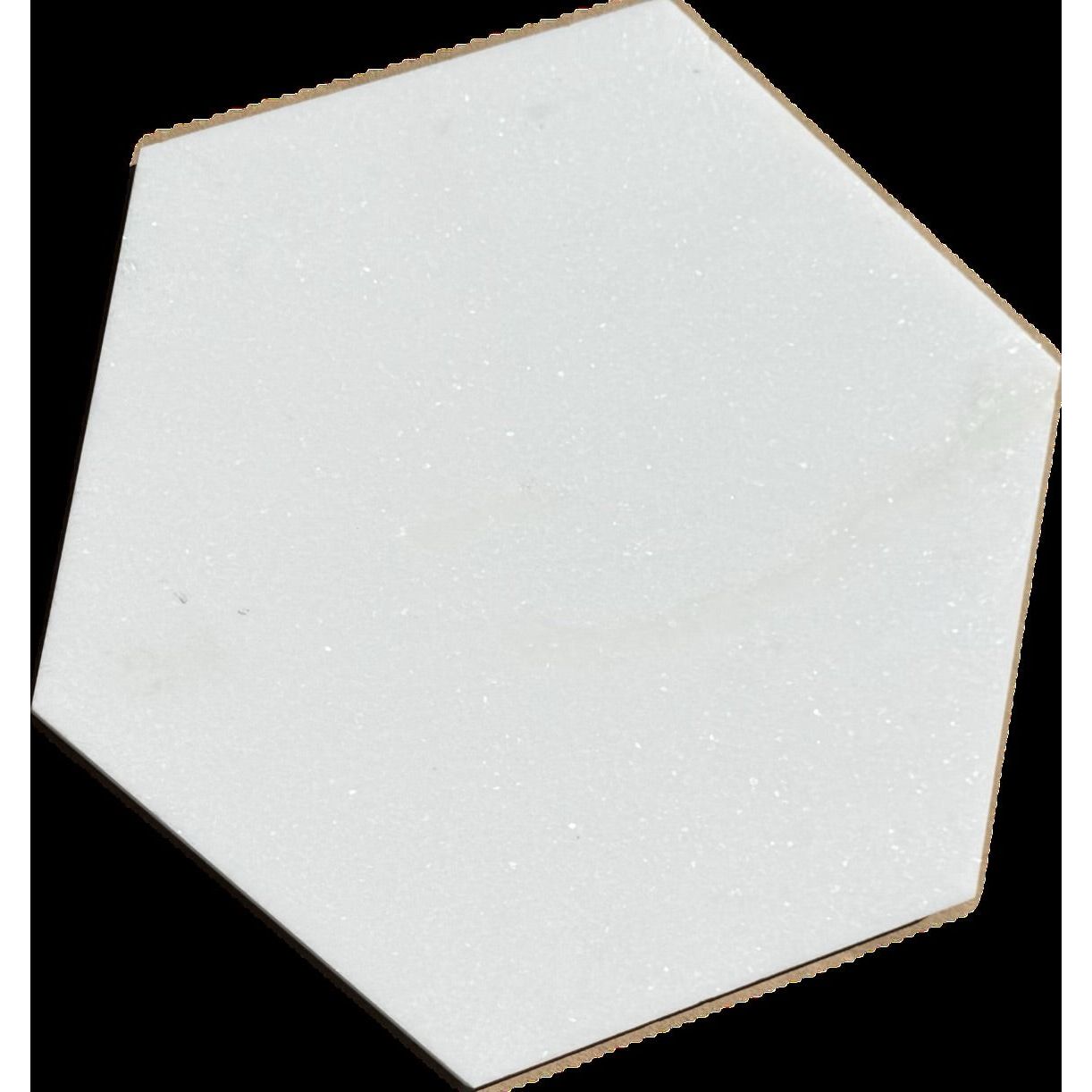 8" Thassos White Hexagon Tile - Hey Tiles