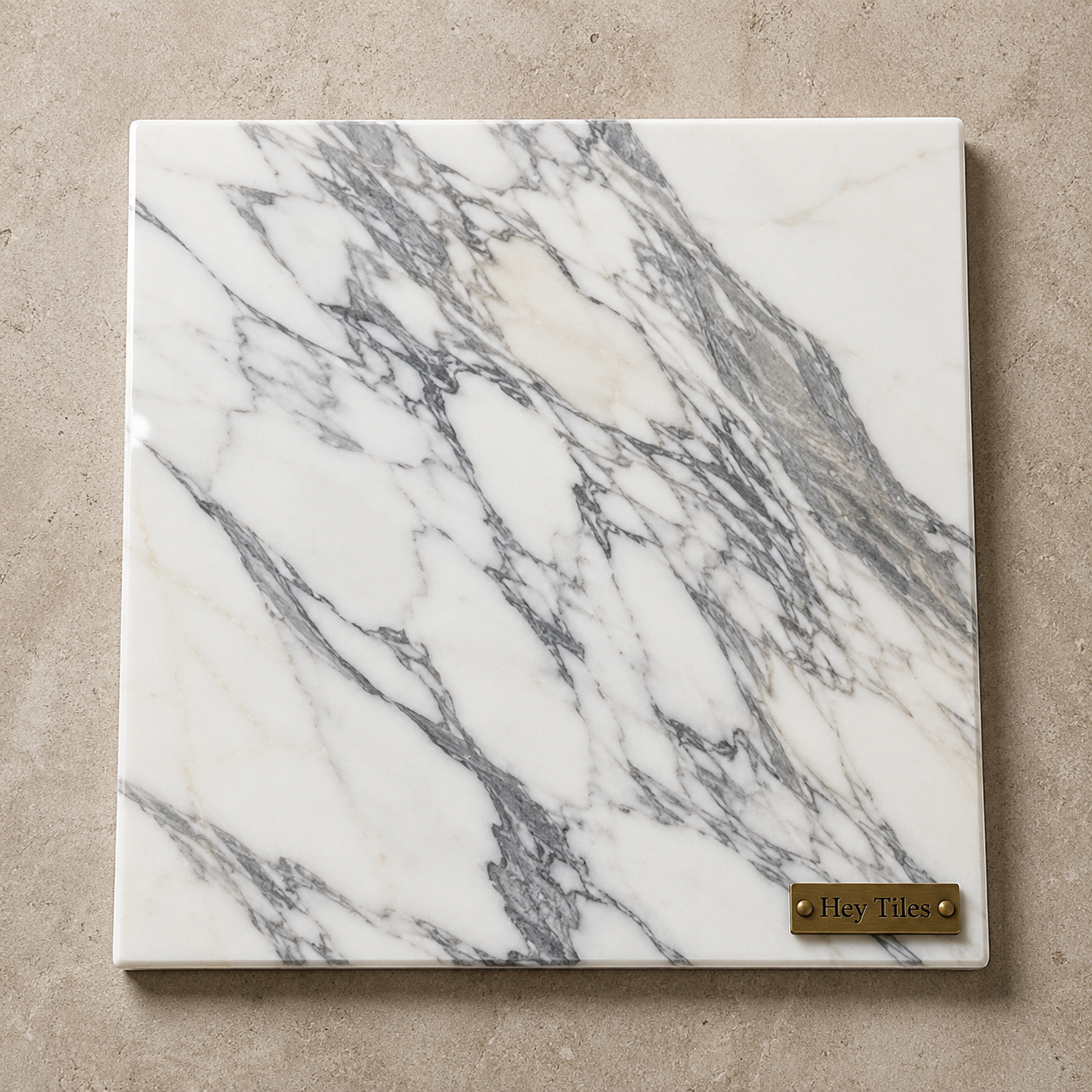 12x12, 3/8 Arabescato Corchia Deluxe Italian Marble Tile