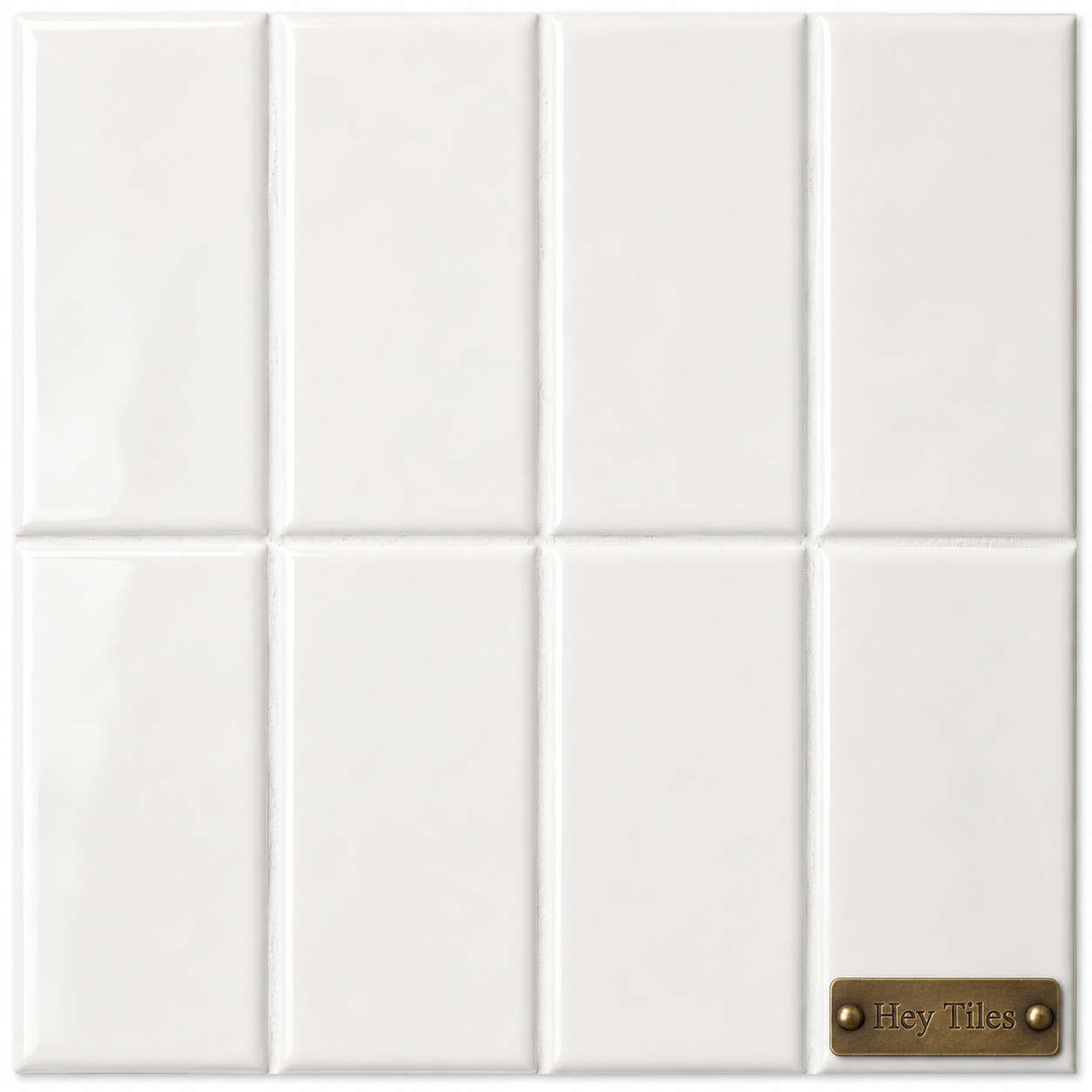 Fujiwa Metro Series: 3" x 6" Atlas White Glossy Porcelain Field Tile