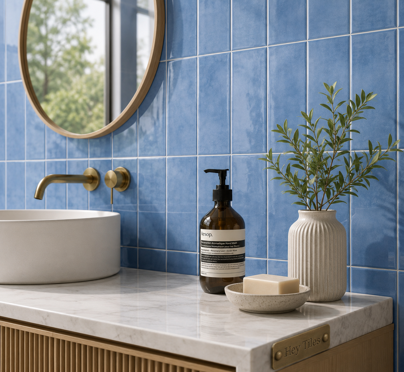 Fujiwa Metro Series: 3" x 6" Lapis Glossy Porcelain Field Tile