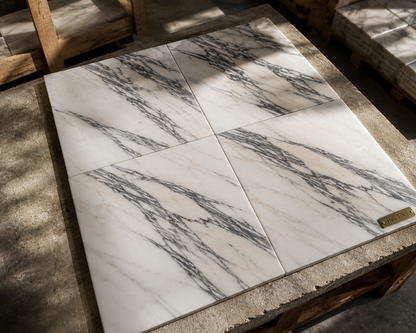 12x12, 3/8 Arabescato Corchia Deluxe Italian Marble Tile — product image 6