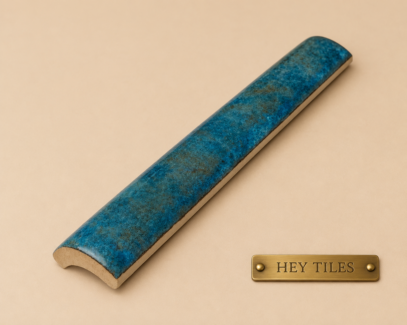 Joya Series: 1" x 6" Albi Semi-Gloss Porcelain Bead Molding Trim Tile