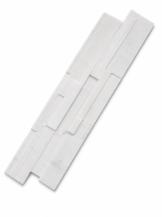 Arctic White 3D Honed 6x24 Panel