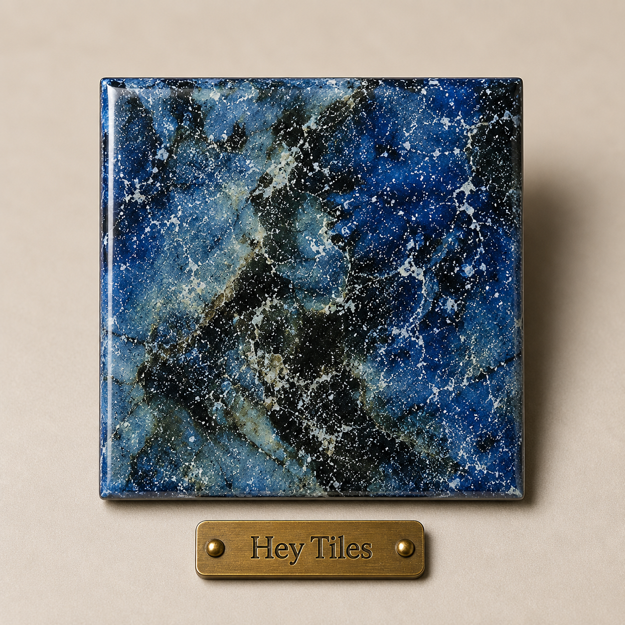 Fujiwa Lyra Series: 6" x 6" Bermuda Blue Glazed Porcelain Pool Field Tile