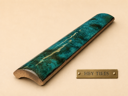Joya Series: 1" x 6" Verde Semi-Gloss Porcelain Bead Molding Trim Tile — product image 3