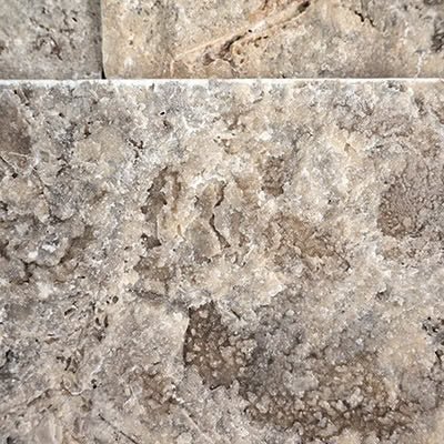 9x12x6 XL Silver Travertine Corner L Panel - Hey Tiles